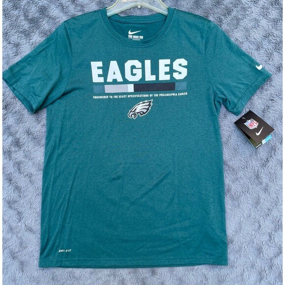 Philadelphia Eagles Nike Dri-Fit Tee Unisex Sz  L (runs small)Green Graphic NFL - Picture 3 of 15